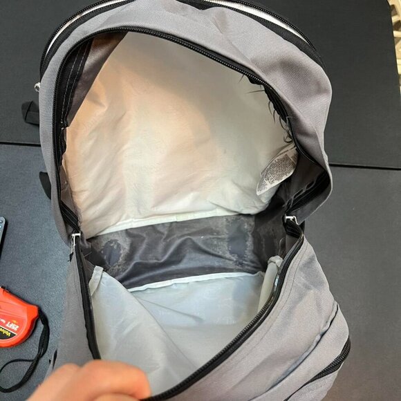 Jansport Big Student Gray Backpack Extra Laptop Pocket Large School Travel Bag - Picture 5 of 8